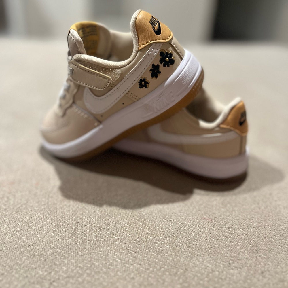 Nike Kids Tan and White Sneakers